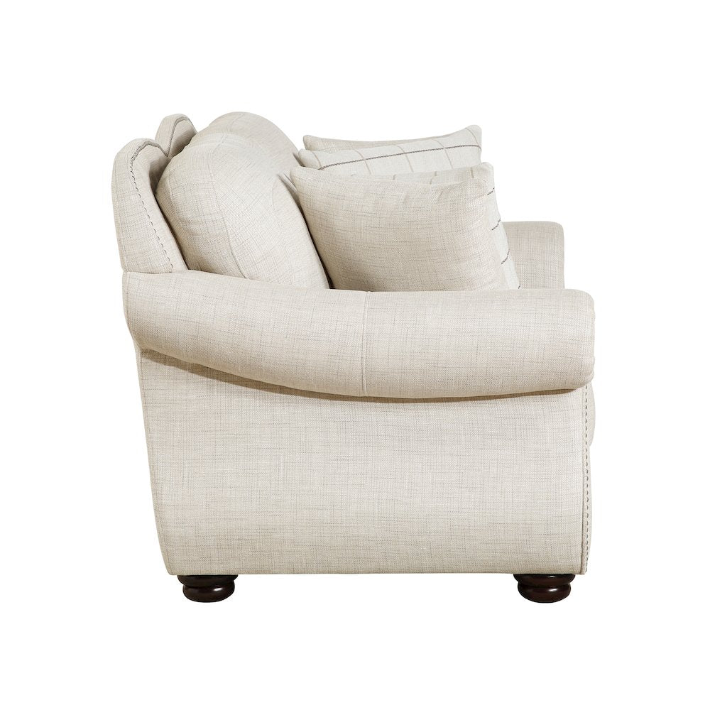 Lexicon Attleboro Textured Love Seat in Beige