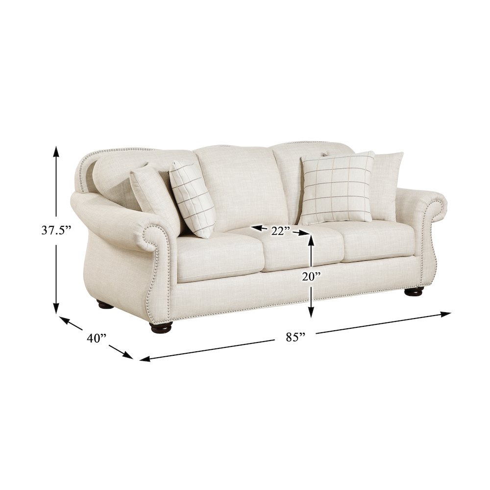 Lexicon Attleboro Textured Sofa in Beige