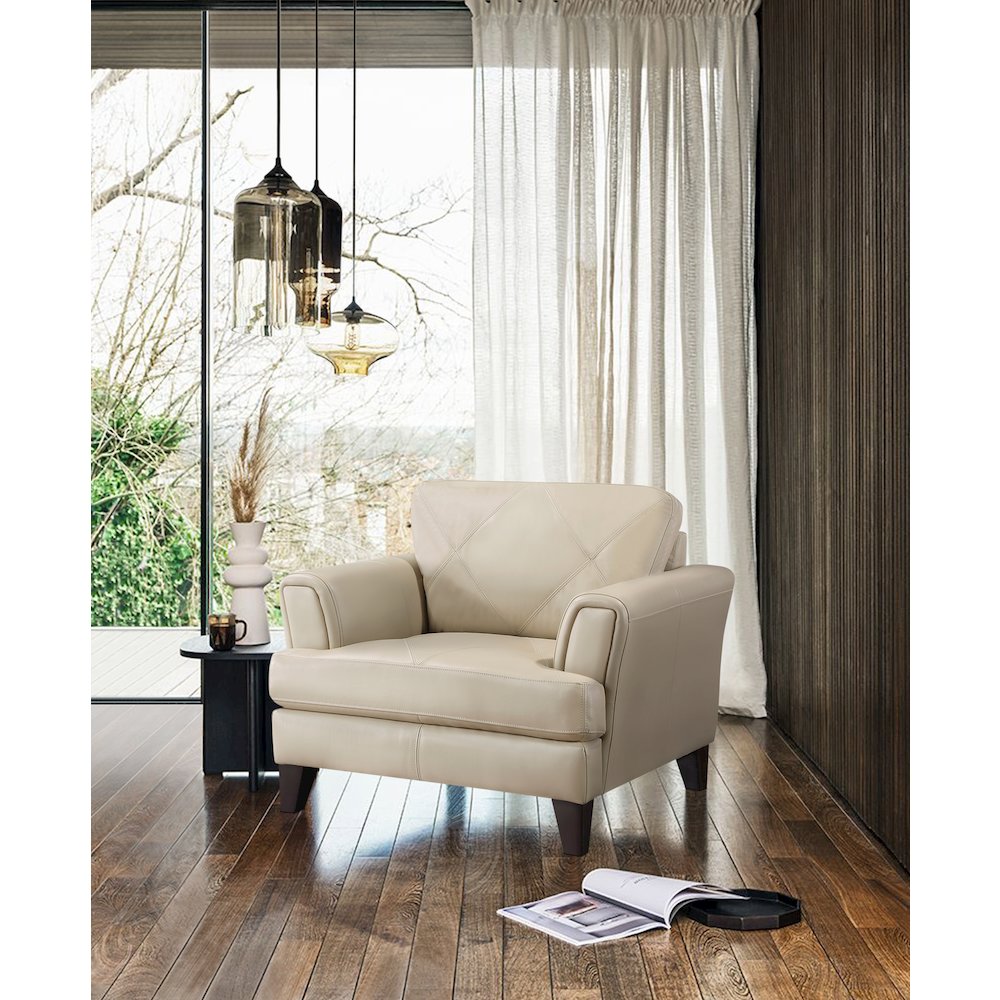 Thierry Leather Sofa In Burnish Gray