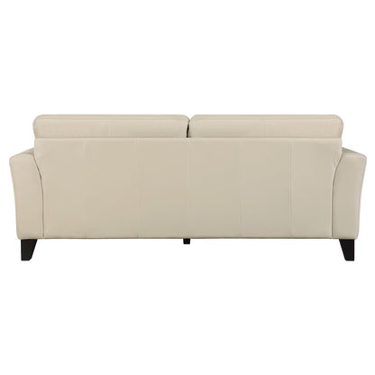 Thierry Leather Sofa In Cream