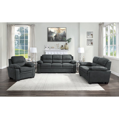 Holleman Textured Fabric Arm Chair In Dark Gray