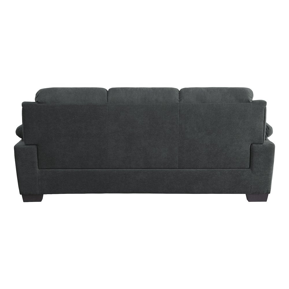Holleman Textured Fabric Sofa In Dark Gray