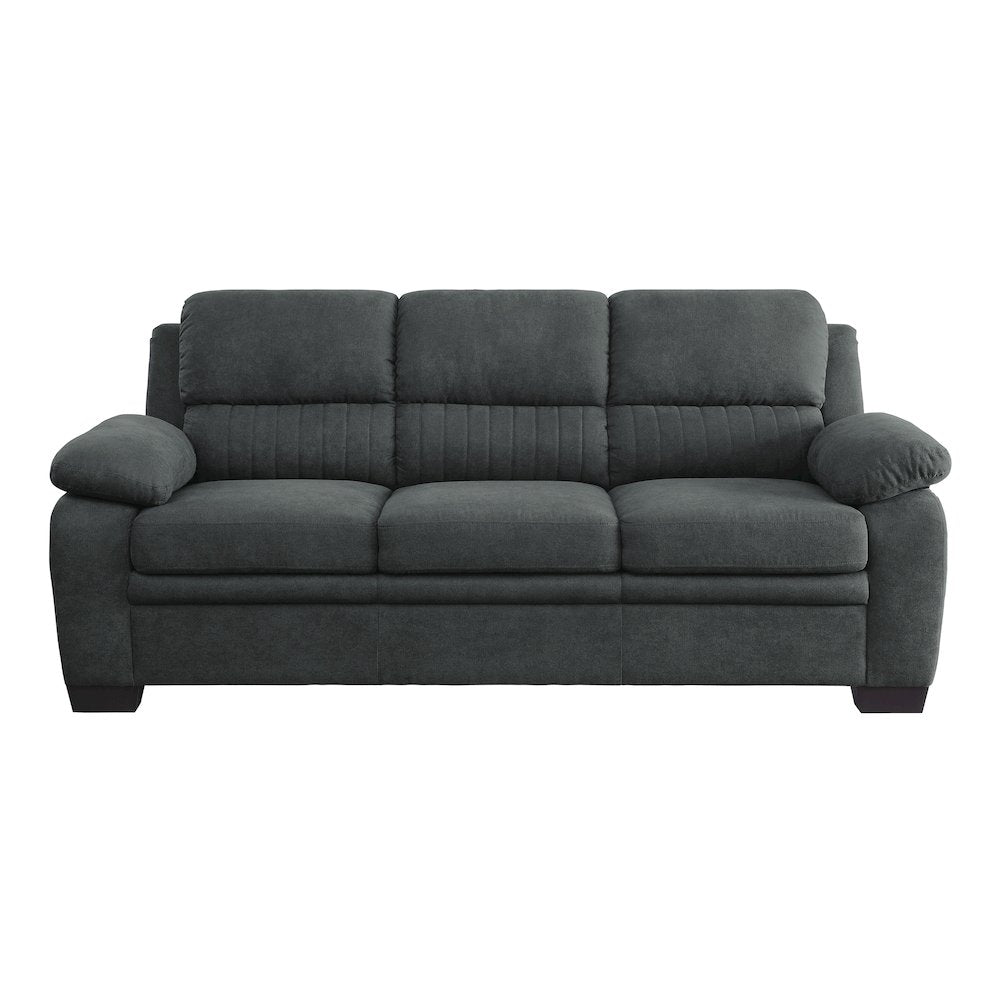 Holleman Textured Fabric Sofa In Dark Gray