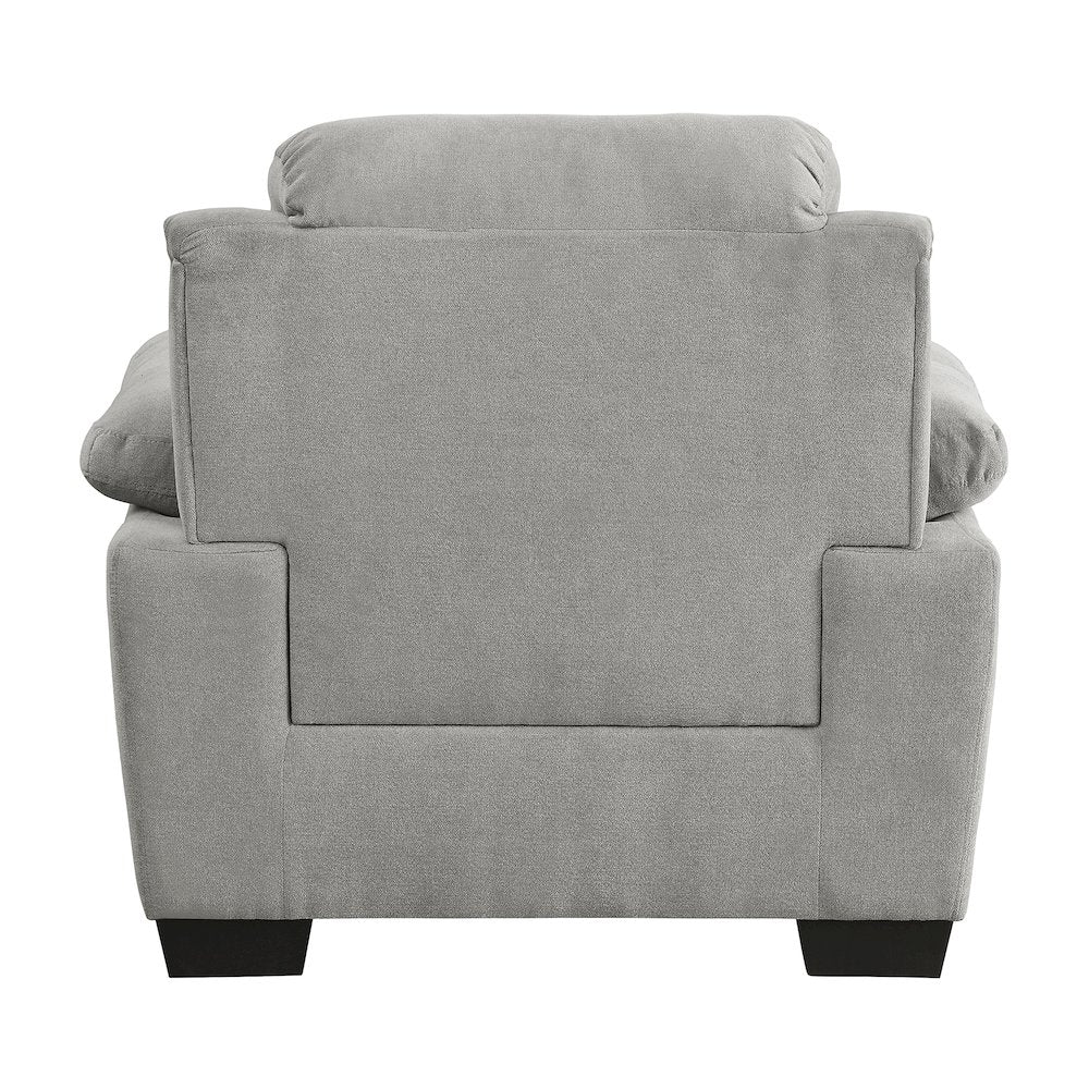 Holleman Textured Fabric Arm Chair In Gray