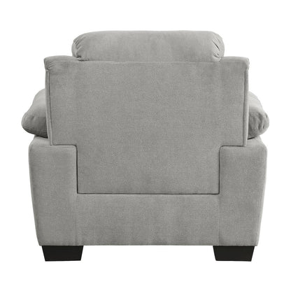 Holleman Textured Fabric Arm Chair In Gray
