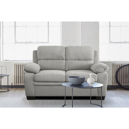 Holleman Textured Fabric Love Seat In Gray