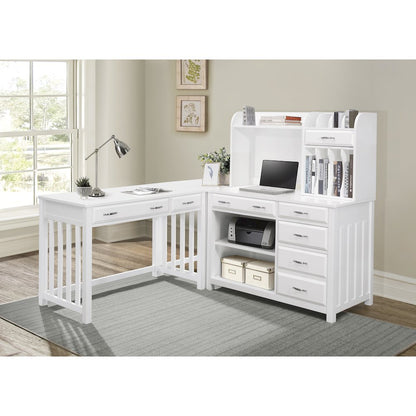 Blanche Asian Hardwood Hutch in White