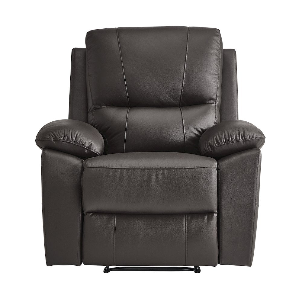 Dawson Faux Leather Reclining Chair In Brown