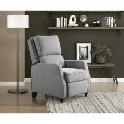 Lexicon Loveland Textured Push back Recliner in Gray