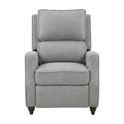 Textured Pushback Manual Recliner Chair for Living Room or Bedroom, Gray
