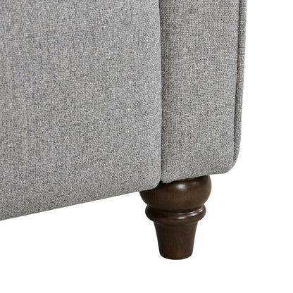 Textured Pushback Manual Recliner Chair for Living Room or Bedroom, Gray