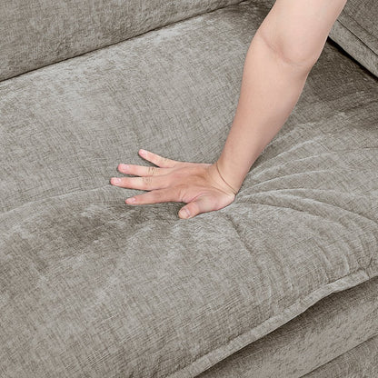 Dublin Chenille 5-Piece Modular Sectional in Dark Pewter