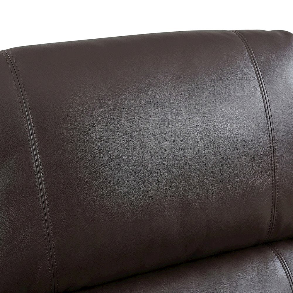 Faux Leather Power Lift Recliner Chair with Electric Recline, Dark Brown