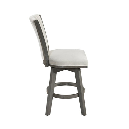 Corvallis Velvet Counter Height Swivel Stool, Set of 2 in Beige