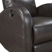 Faux Leather Power Recliner Chair with Electric Recline, Single Seat, Brown