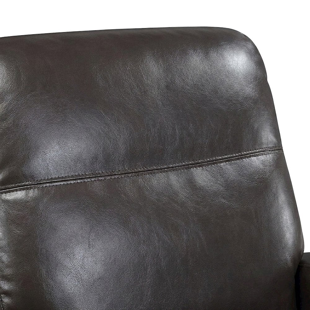 Faux Leather Power Recliner Chair with Electric Recline, Single Seat, Brown