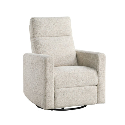 Lexicon Olathe Chenille Swivel Glider Reclining  Chair in Quartz
