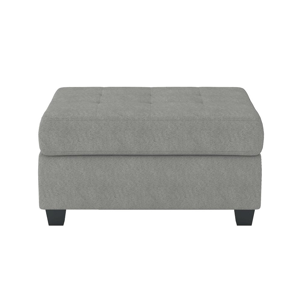 Maston Microfiber Ottoman With Storage In Gray