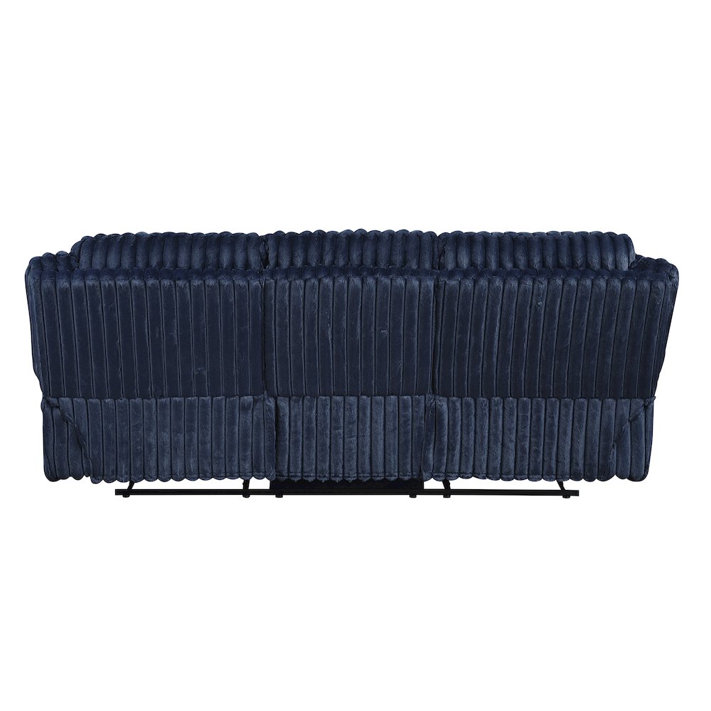 Lexicon Goodland Corduroy Double Reclining Sofa in Blue