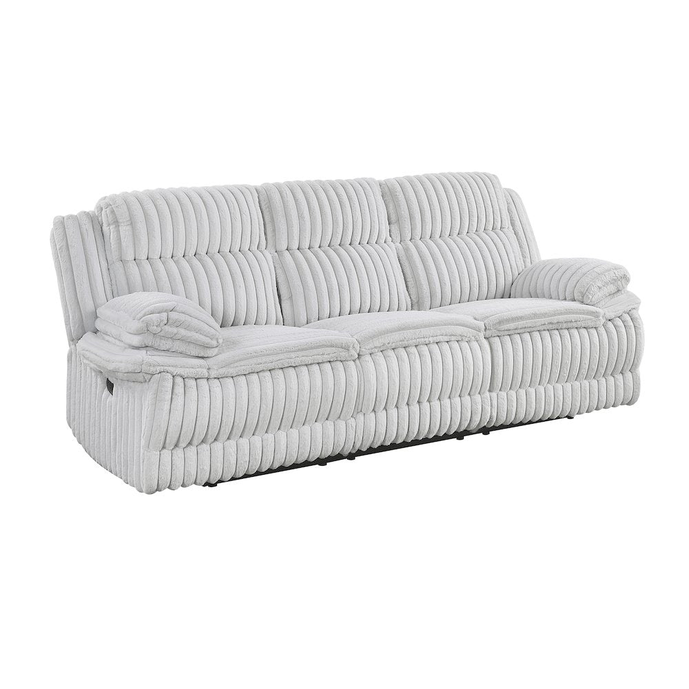 Lexicon Goodland Corduroy Double Reclining Sofa in Gray