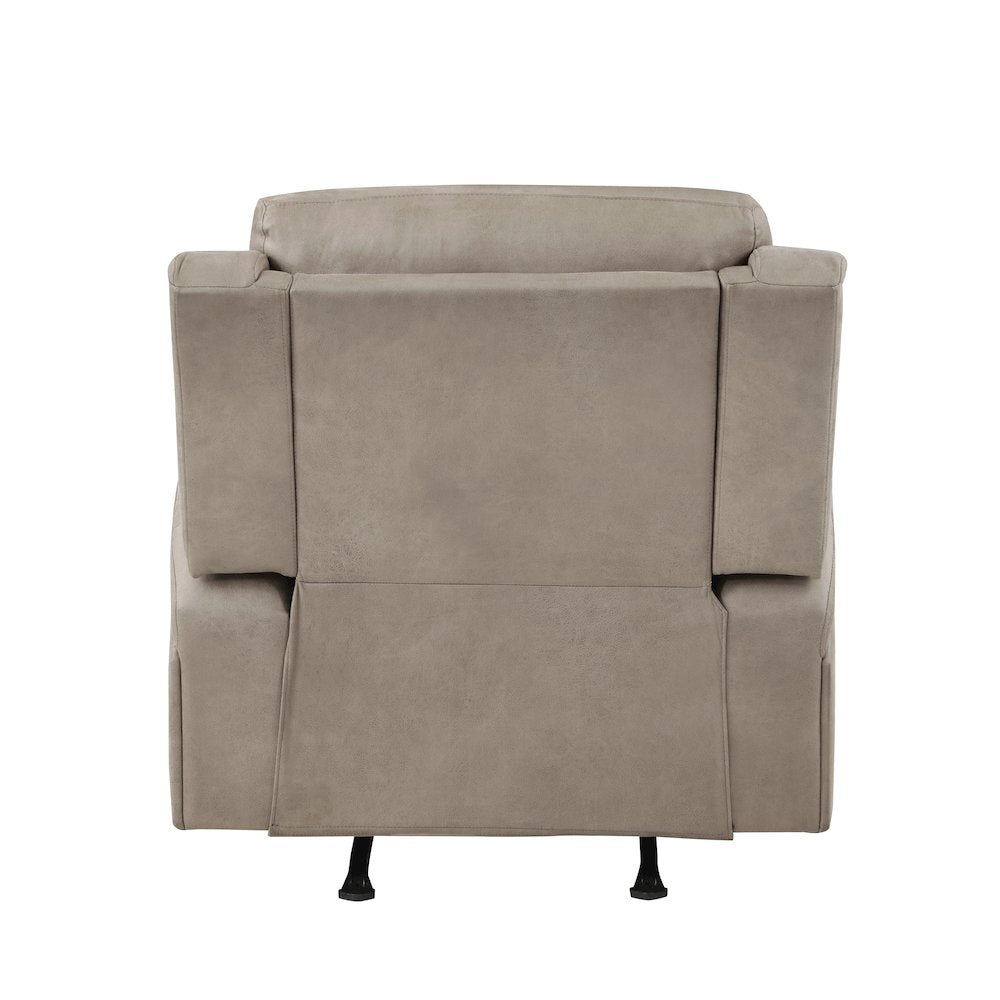 Pagosa Microfiber Rocker Reclining Chair In Brown