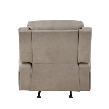 Pagosa Microfiber Rocker Reclining Chair In Brown