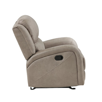 Pagosa Microfiber Rocker Reclining Chair In Brown