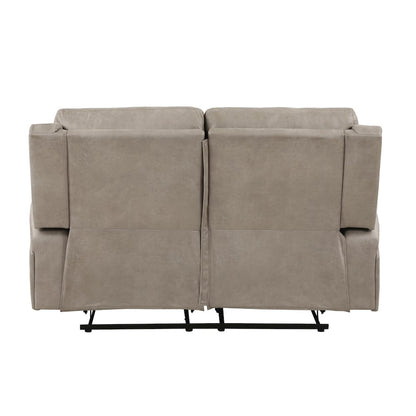 Pagosa Microfiber Double Reclining Love Seat In Brown