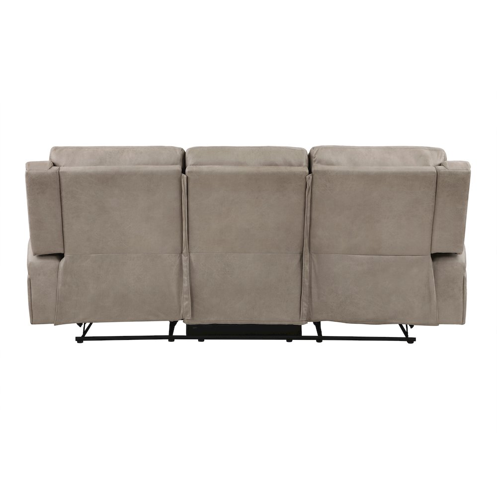 Pagosa Microfiber Double Reclining Sofa In Brown