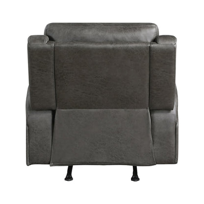 Lexicon Pagosa Microfiber Rocker Reclining Chair in Gray