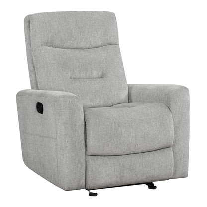 Lyndon Chenille Glider Reclining Chair In Gray