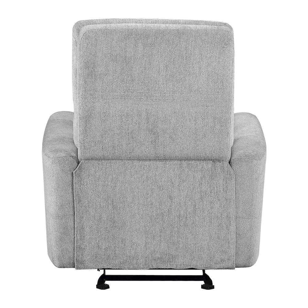 Lyndon Chenille Glider Reclining Chair In Gray