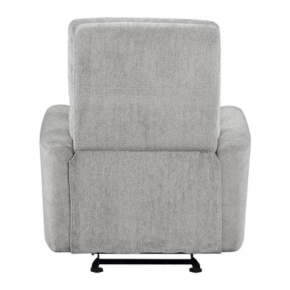 Lyndon Chenille Glider Reclining Chair In Gray