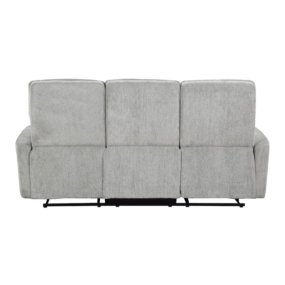 Lyndon Chenille Double Reclining Sofa In Gray