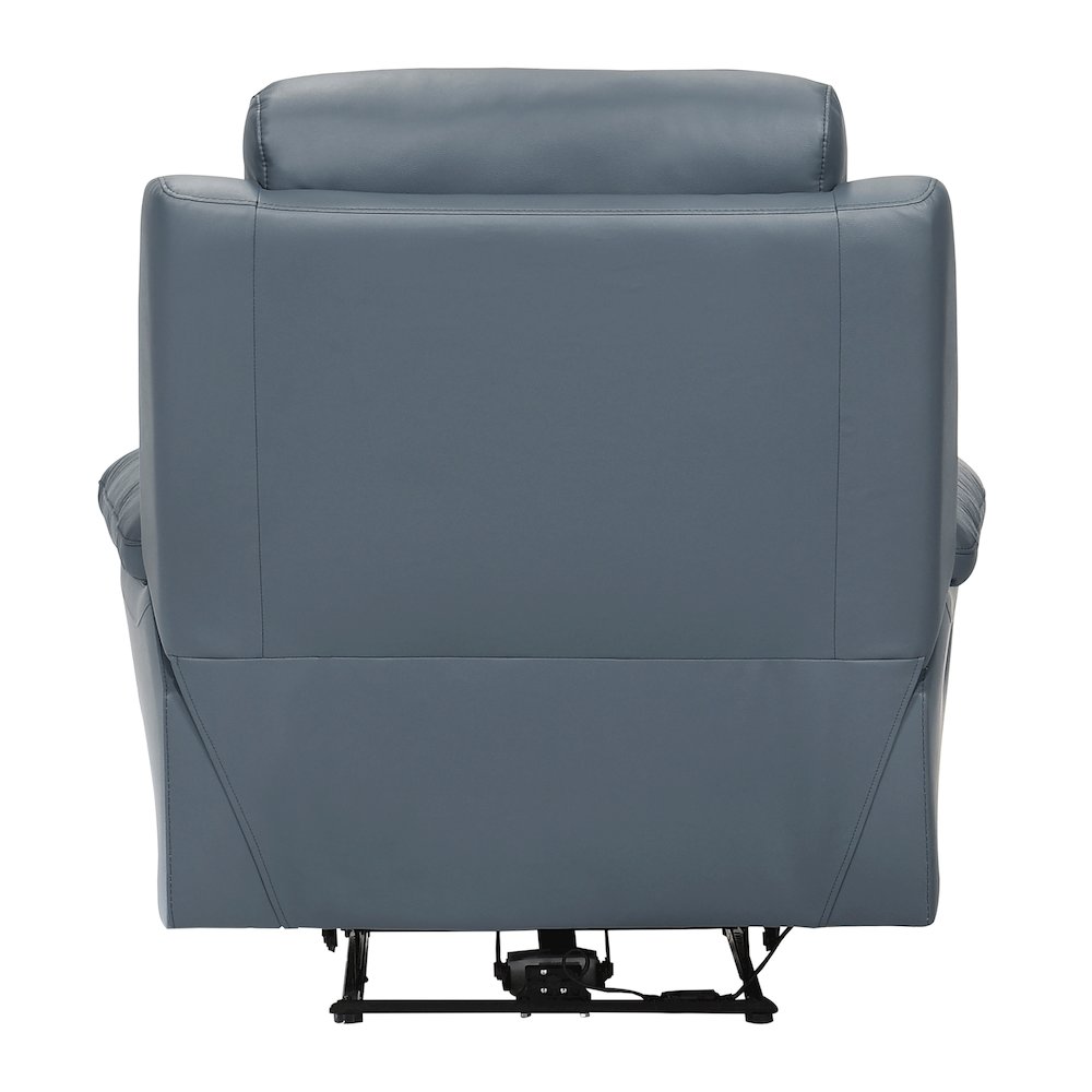 Hancock Leather Power Reclining Chair In Blue