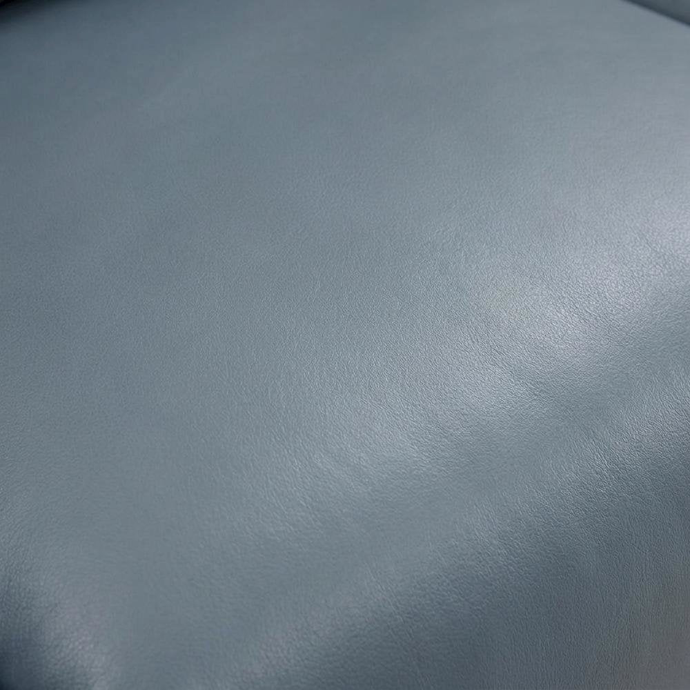 Leather Power Double Reclining Sofa and Recliner Couch for Living Room, Blue