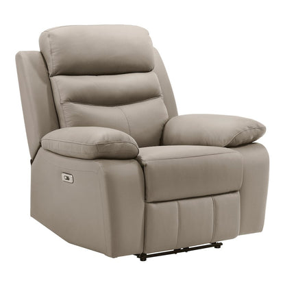Hancock Leather Power Reclining Chair In Latte