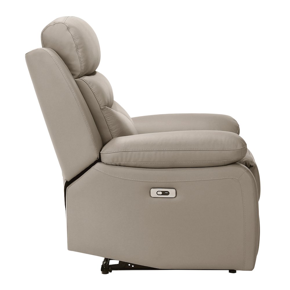 Hancock Leather Power Reclining Chair In Latte