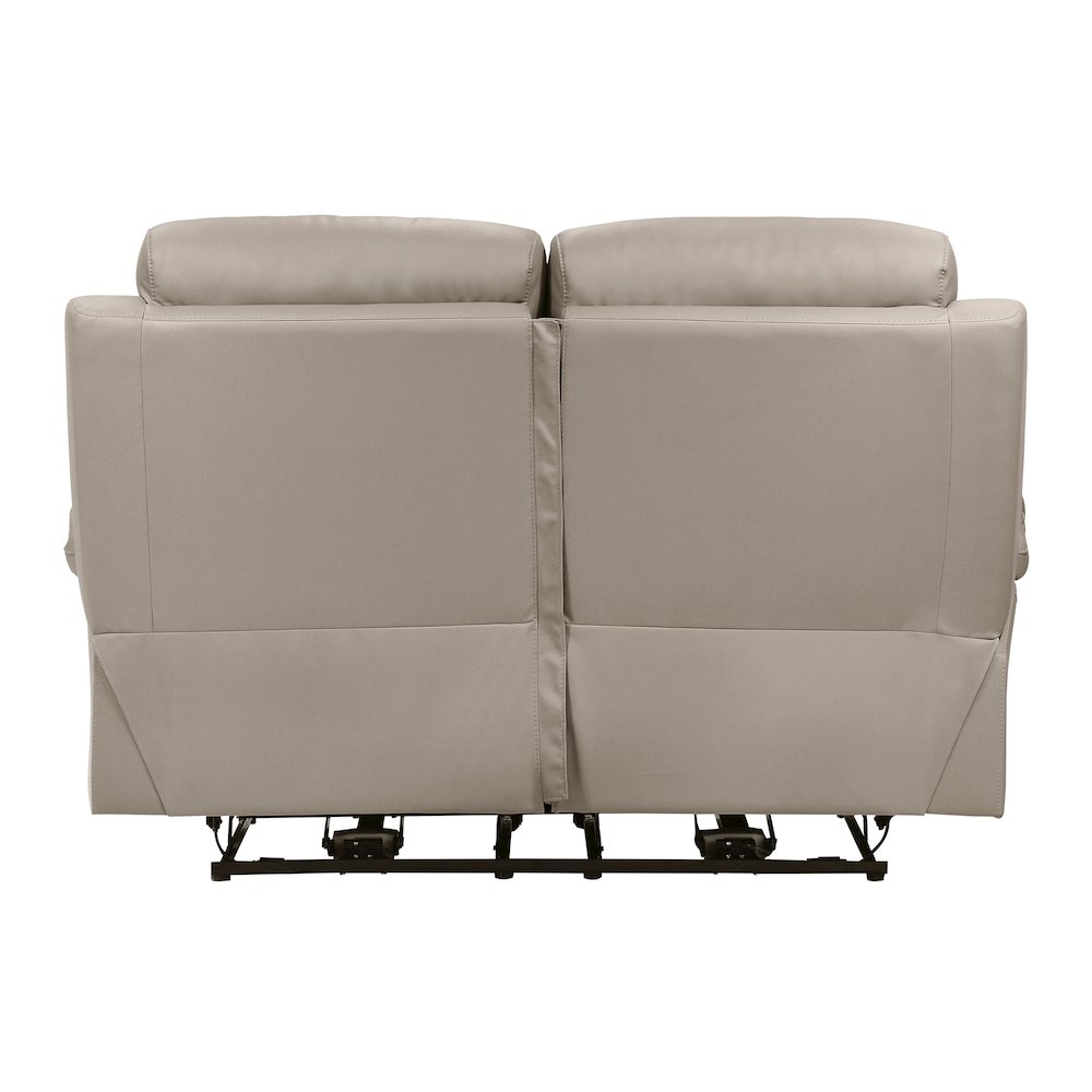 Hancock Leather Power Double Reclining Love Seat In Latte