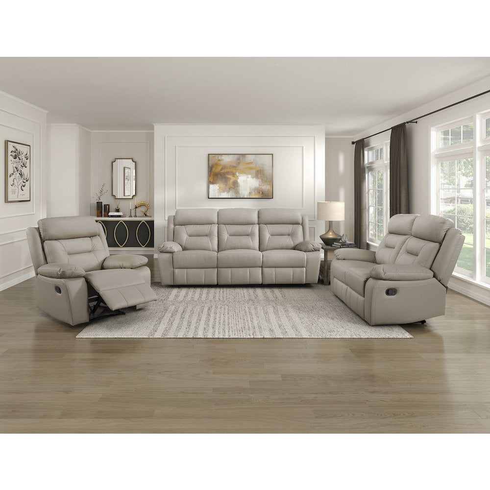 Laconia Leather Reclining Chair In Latte