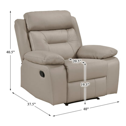 Laconia Leather Reclining Chair In Latte