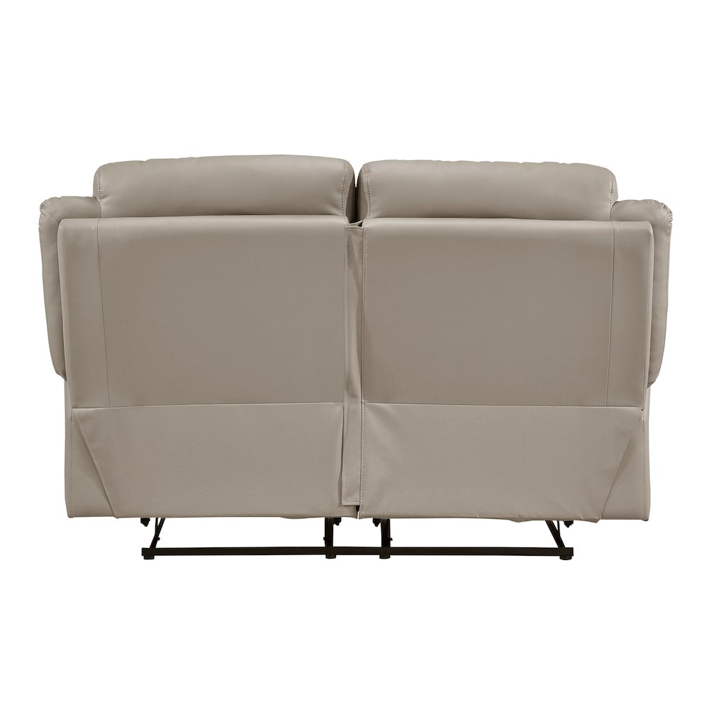 Laconia Leather Double Reclining Love Seat In Latte