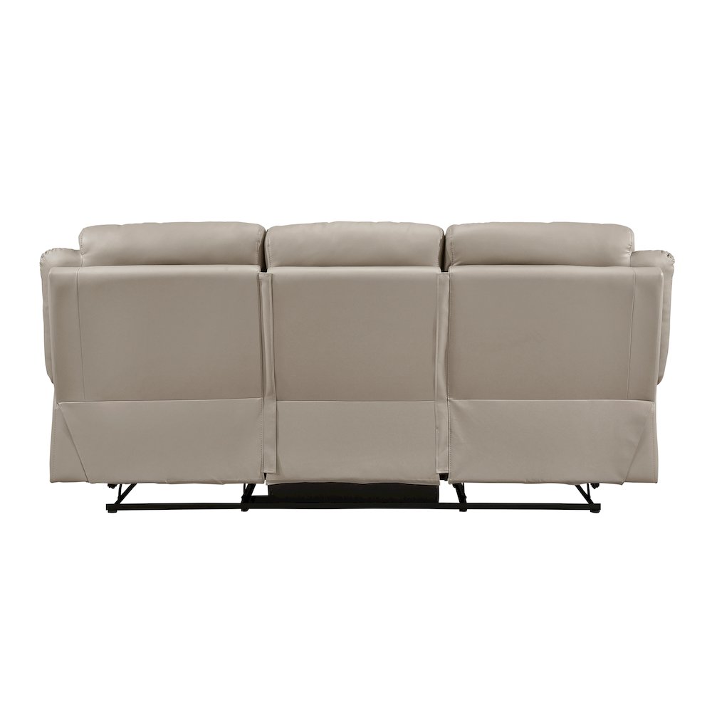 Laconia Leather Double Reclining Sofa In Latte