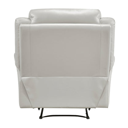 Laconia Leather Reclining Chair In Silver