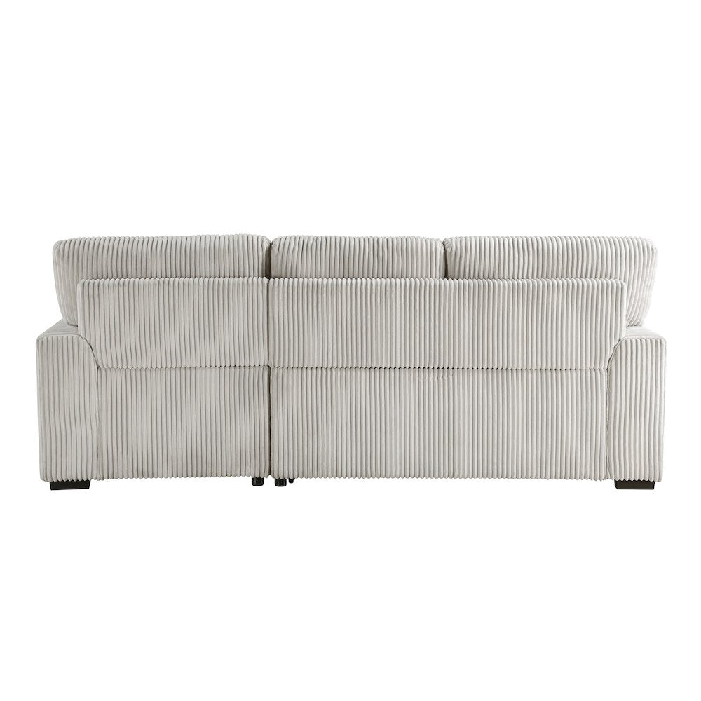 Lexicon Marsh Corduroy 2-Piece Sectional with Right Chaise in Gray