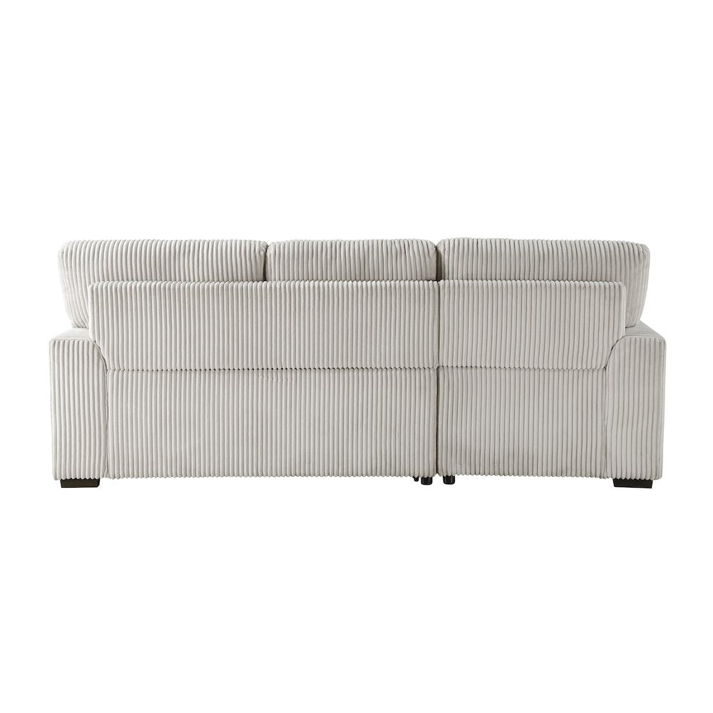 Lexicon Marsh Corduroy 2-Piece Sectional with Left Chaise in Gray