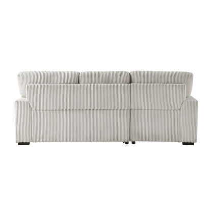 Lexicon Marsh Corduroy 2-Piece Sectional with Left Chaise in Gray