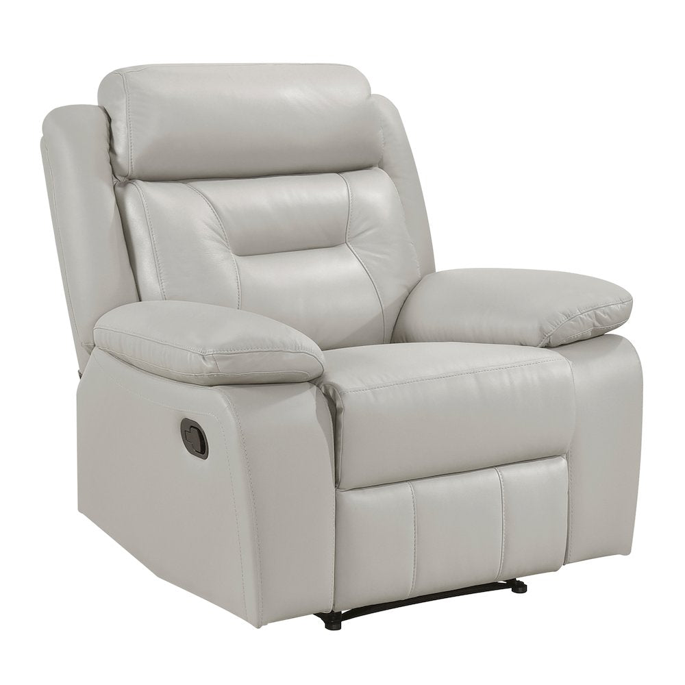 Yates Microfiber Reclining Chair In Dark Gray