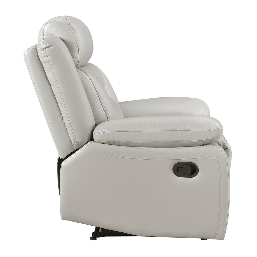 Yates Microfiber Reclining Chair In Dark Gray