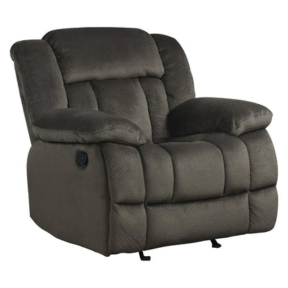 Laurelton Microfiber Glider Reclining Chair In Chocolate